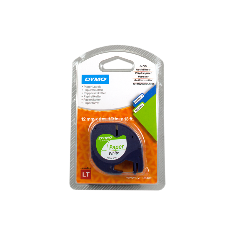 DYMO S0721520 Ruban Noir sur Blanc Original