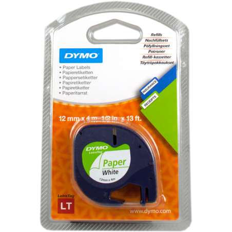 DYMO S0721520 Ruban Noir sur Blanc Original 