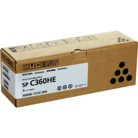 Ricoh SP C360HEBK Toner Noir Original 