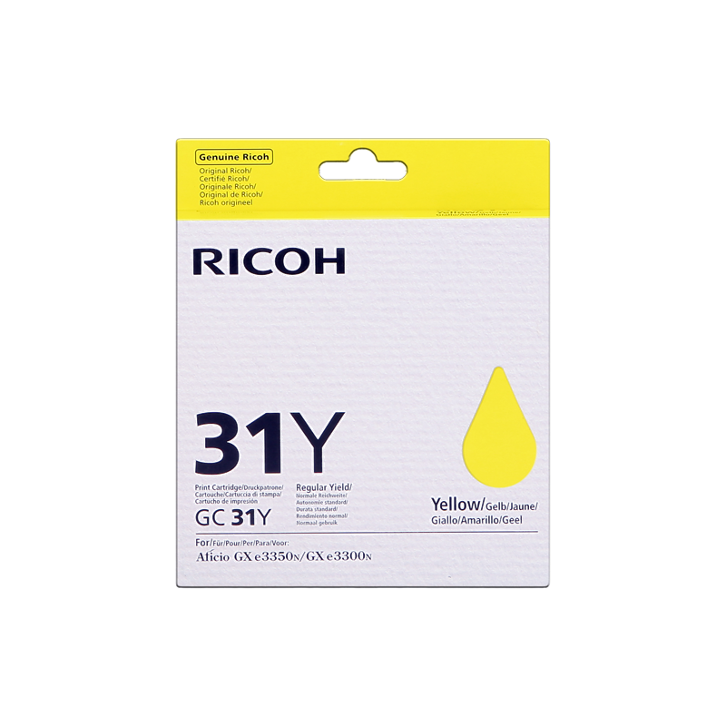 Ricoh 31Y (GC-31Y) Cartouche Jaune Originale