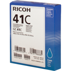 Ricoh 41C (GC41C) Cartouche Gel Cyan Originale 