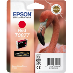 Epson T0877 Cartouche Rouge Originale 