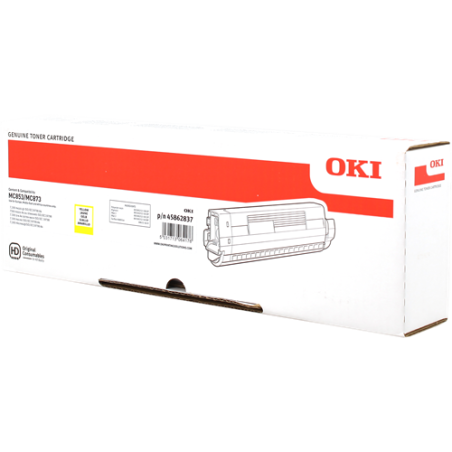 OKI 45862837 Toner Jaune Original 