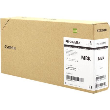 Canon PFI-707mbk Cartouche Noir mat Originale 