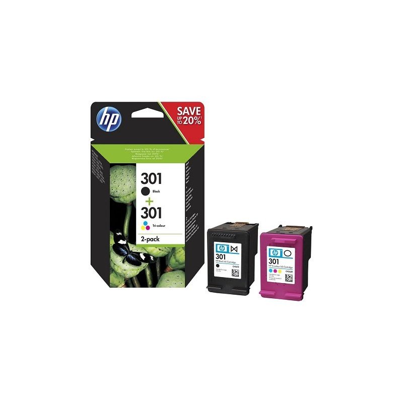 HP 301 Multipack Noir + Couleur Original