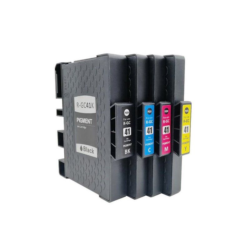Ricoh 41 (GC41) Pack 4 cartouches Compatibles