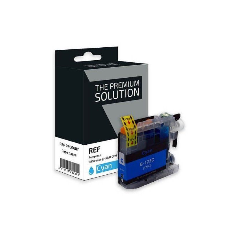 Brother LC123C Cartouche Cyan Compatible Premium