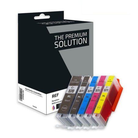 Canon PGI-570 + CLI-571 Multipack 5 Couleurs Compatible Premium 