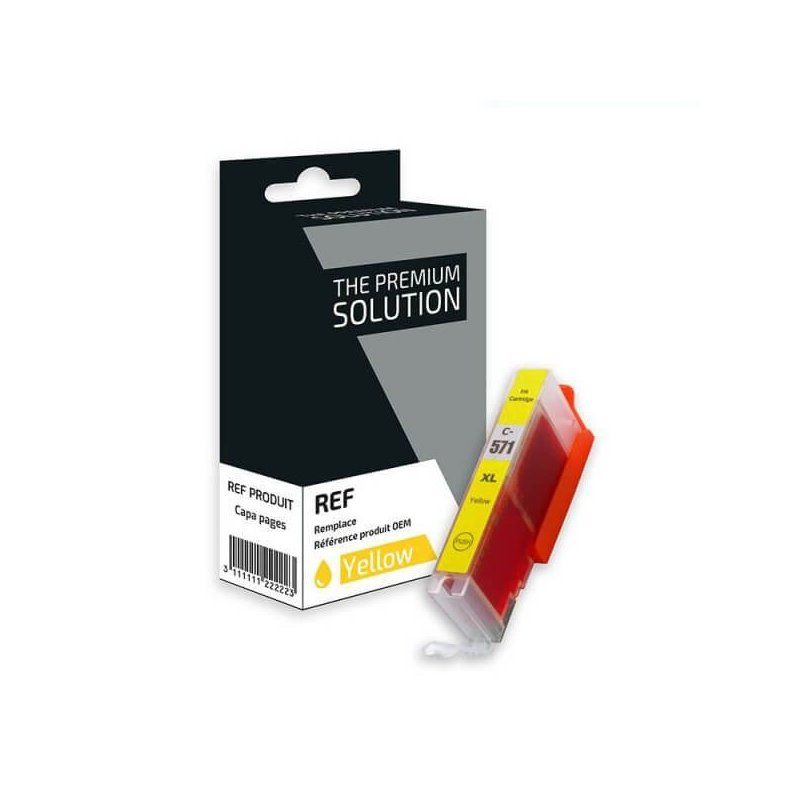 Canon CLI-571Y XL Cartouche Jaune Compatible Premium