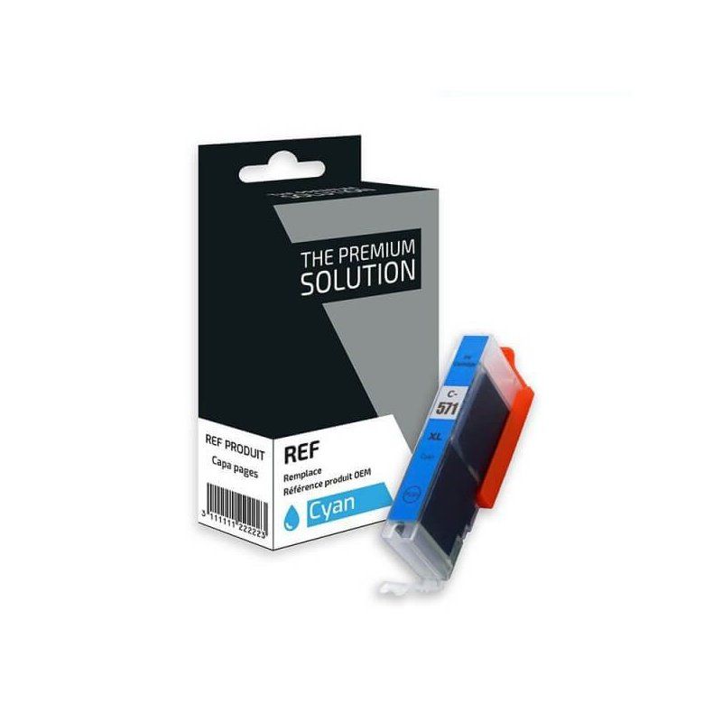 Canon CLI-571C XL Cartouche Cyan Compatible Premium