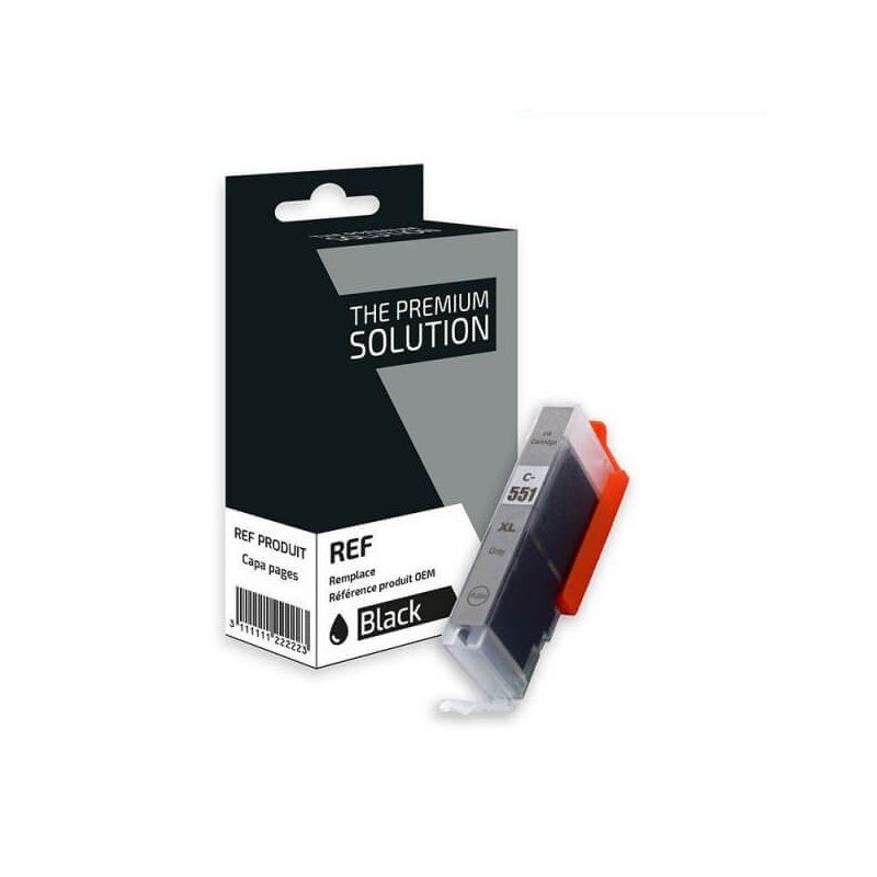 Canon CLI-551GY XL Cartouche Gris Compatible Premium