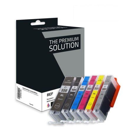 Canon PGI-550XL + CLI-551XL Multipack 6 Couleurs Compatible Premium 