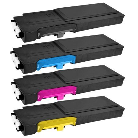 Dell C2660dn / C2665dnf Pack 4 toners Compatible