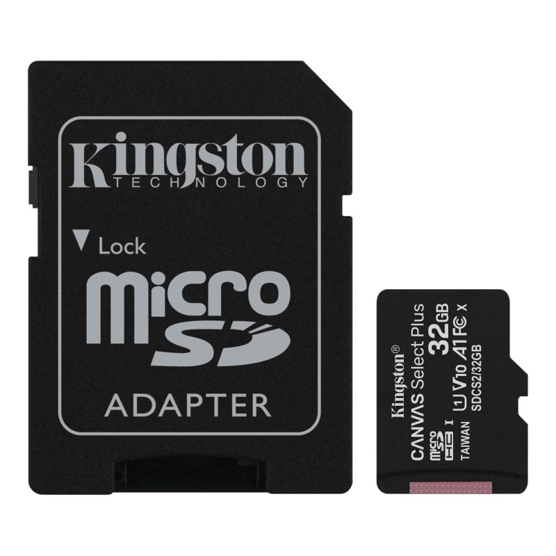 Carte mémoire Kingston Micro SDHC 32GB avec adaptateur Carte mémoire Kingston Micro SDHC 32GB avec adaptateur