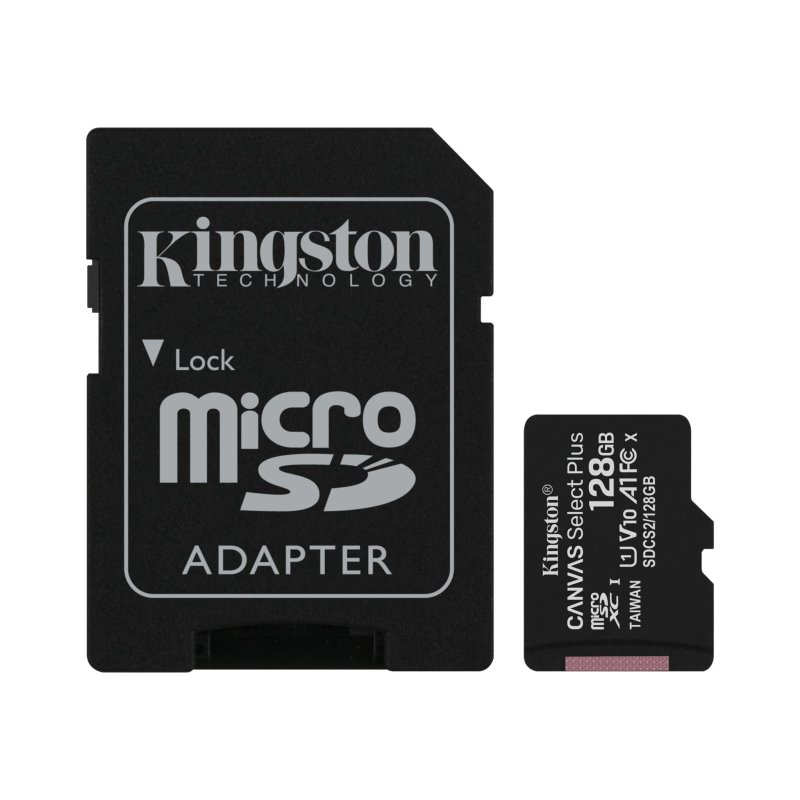 Carte mémoire Kingston Micro SDXC 128GB avec adaptateur Carte mémoire Kingston Micro SDXC 128GB avec adaptateur