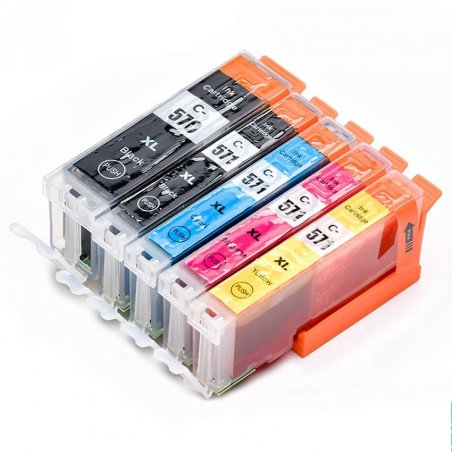 Canon PGI-570 + CLI-571 Multipack 5 Couleurs Compatible 