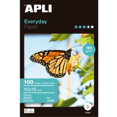 Apli 11476 - Papier photo Everyday 10 x 15 cm 180g 100 feuilles