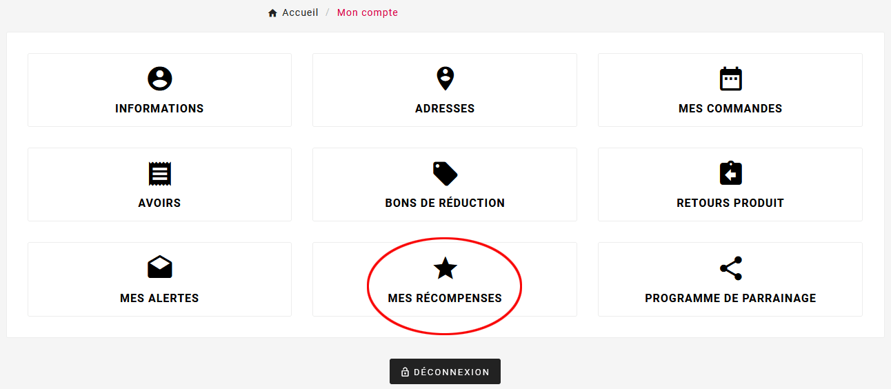 Mes récompenses